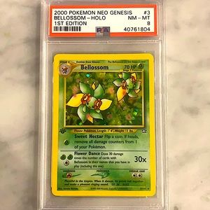 2000 Neo Genesis Bellossom Holo 1st Edition PSA8